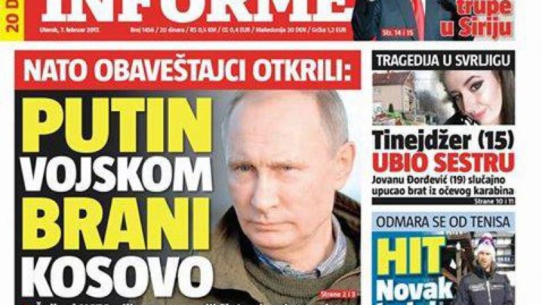 Mediat serbe: Putin do ta mbrojë Kosovën me ushtri (Foto)