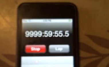 Priti 416 ditë për të parë se çfarë do të ndodhë me kronometrin e iPodit pas 9999 orësh, 59 minutash dhe 59 sekondave (Video)