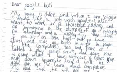 Shtatëvjeçarja kërkon një vend pune, shefi ekzekutiv i Google i përgjigjet personalisht (Foto)