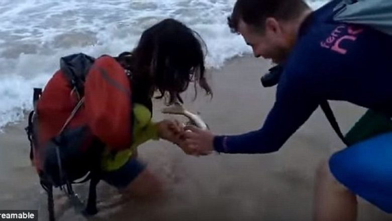 Përveçse u kafshua nga peshkaqeni, ajo mori edhe 6 mijë dollarë gjobë (Video)