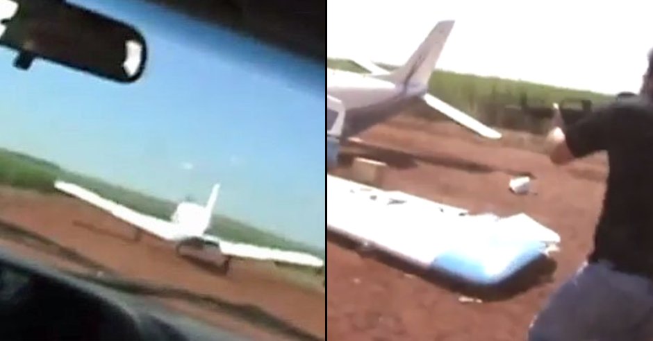 Si në videolojëra: Policia braziliane përdori veturën për të rrëzuar aeroplanin (Video)