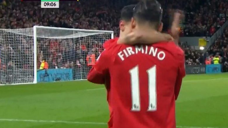 Liverpooli në epërsi ndaj Arsenalit me golin e Firminos (Video)