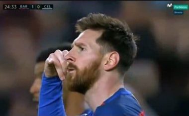 Tifozët në rrjetet sociale hamendësojnë kuptimin e festimit të golit nga Messi ndaj Celtas (Foto/Video)