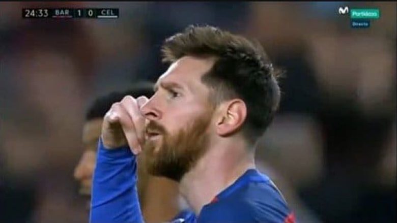 Tifozët në rrjetet sociale hamendësojnë kuptimin e festimit të golit nga Messi ndaj Celtas (Foto/Video)