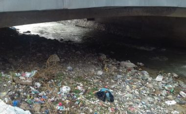 Lumi Shkumbin vërshohet nga mbeturinat