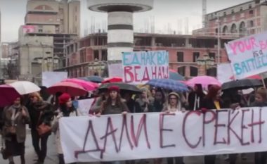 Kështu protestuan gratë sot në Shkup (Video)