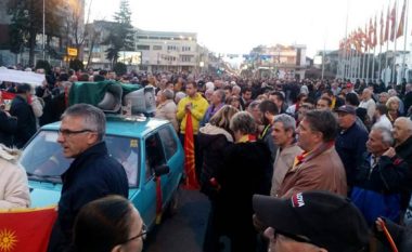 Edhe sot është protestuar në Shkup kundër platformës shqiptare (Video)