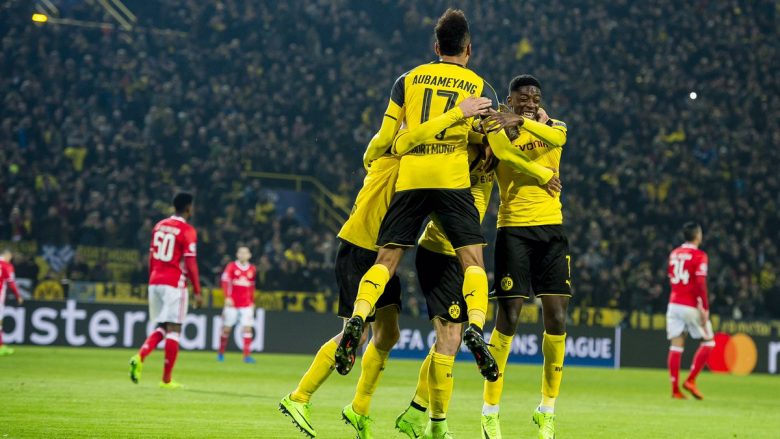 Vlerësimi i lojtarëve Dortmund-Benfica, Aubameyang lojtari i ndeshjes