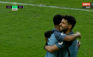 Aguero kalon Cityn në epërsi ndaj Sunderlandit (Video)