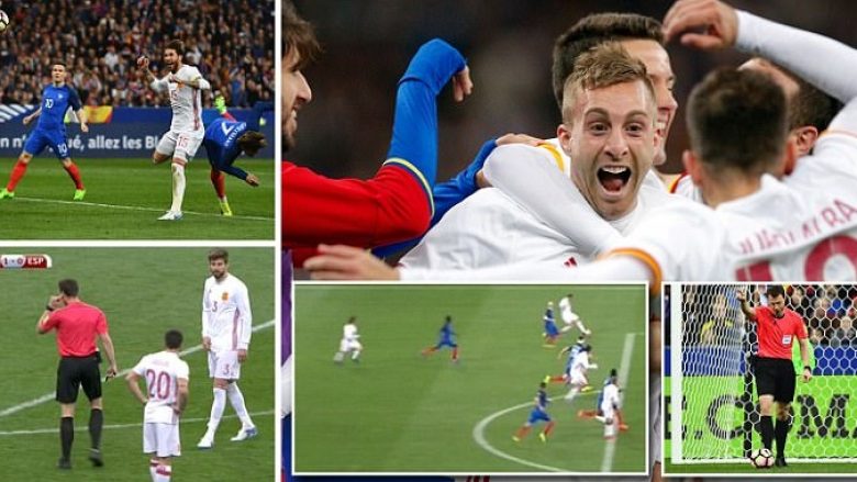 Përsëritja e videos nga gjyqtari bëri që dy gola të vendosen në mënyrë të rregullt në ndeshjen Francë-Spanjë (Video)