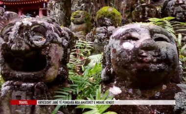 Skulpturat e lumtura të një tempulli në Kioto (Video)