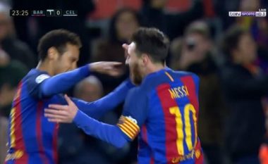 Messi kalon Barcelonën në epërsi me një gol të bukur (Video)