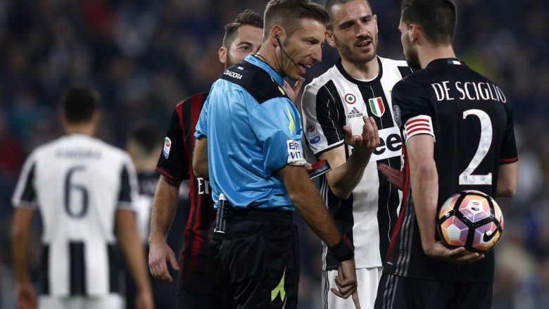 Dënohen gjyqtarët e ndeshjes Juventus-Milan