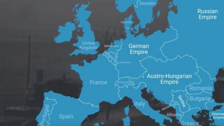 Video interesante: Si i ndryshoi kufijtë e Evropës Lufta e Parë Botërore (Video)