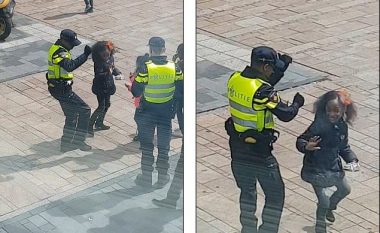 Ky polic ka ngatërruar profesionin, mëson vajzën si të vallëzoj në qendër të qytetit (Video)