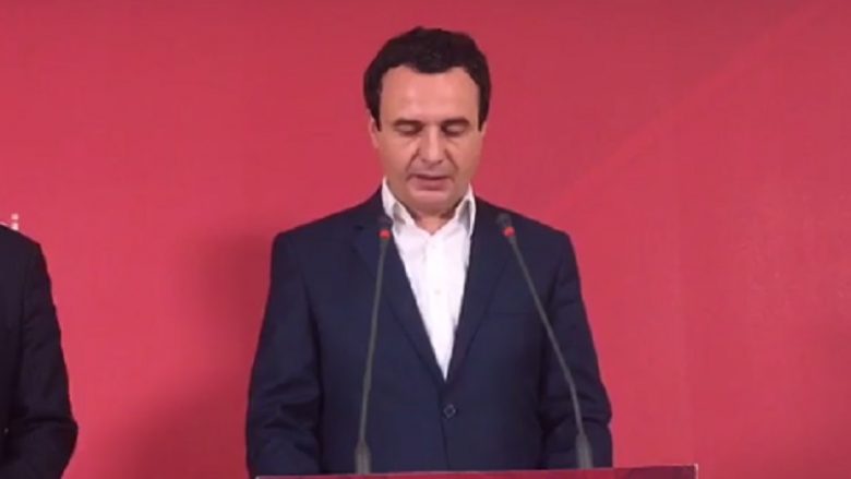 Kurti: Duhet të reagojmë si komb ndaj situatës politike në Maqedoni (Video)