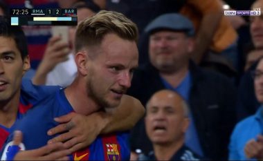 Rakitic me një perlë rikthen epërsinë e Barçës në Bernabeu (Video)