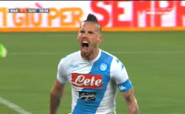 Napoli barazon rezultatin ndaj Juves me golin e Hamsik (Video)
