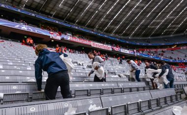 Siguri maksimale në Allianz Arena, policia jep urdhër për heqjen e fletëve të koreografisë (Foto)