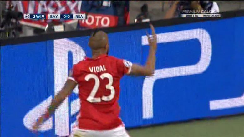 Vidal kalon Bayernin në epërsi ndaj Realit (Video)