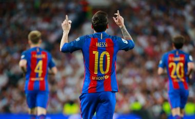Uniku Messi është gjithmonë aty për të shpëtuar Barçën – Bernabeu i përulet magjisë së tij (Video)