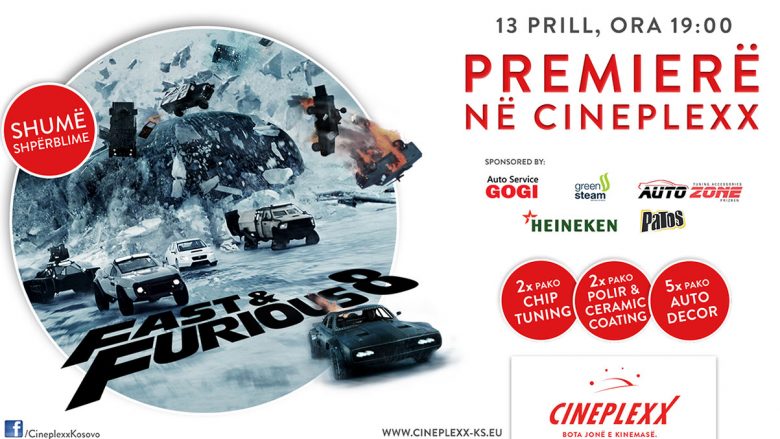Cineplexx sjellë premierën e Fast and Furious 8 me shumë shpërblime!
