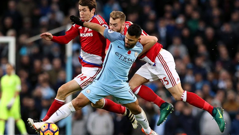 Formacionet zyrtare, Middlesbrough – Man City