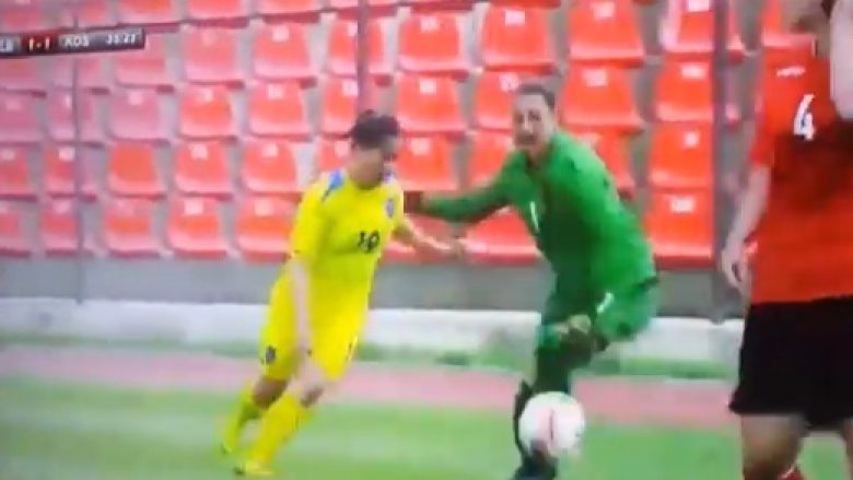 Kosova ka shënuar njërin nga golat më të çuditshëm kundër Shqipërisë (Video)