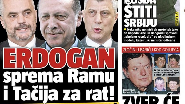 Përrallat e Vuçiqit dhe mediave të tij: Erdogan po ndihmon Thaçin e Ramën për luftë