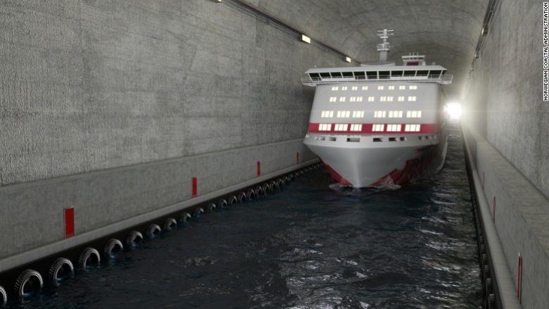 Norvegjia ndan 315 milionë dollarë për ndërtimin e tunelit për anije
