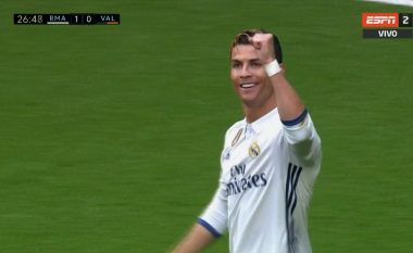 Ronaldo kalon Realin në epërsi ndaj Valencias (Video)