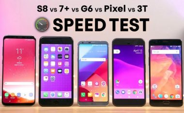 Samsung Galaxy S8 vs iPhone 7 në test të shpejtësisë. Cili del më mirë? (Video)