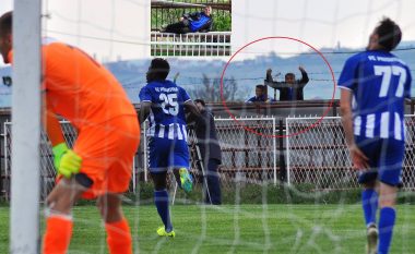 Tifozi i Prishtinës që edhe në ndeshjet pa tifozë gjen mënyrën për ta shikuar klubin e zemrës, fotot e tij sa janë të bukura tregojnë edhe dashurinë për klubin (Foto)
