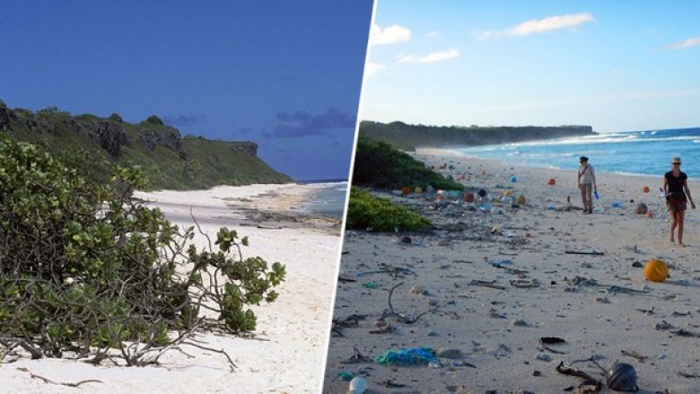 Dikur parajsë, sot grumbullohen mbeturinat nga e gjithë bota – 37.7 milionë tonë mbeturina kanë mbuluar ishullin që figuron në listën e UNESCO-s (Foto/Video)