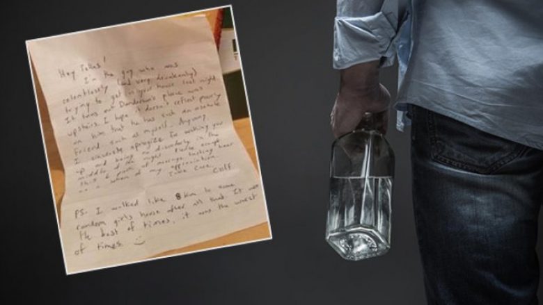 Një burrë i dehur kishte tentuar të futet në shtëpinë e huaj, letrën që ia la pronarëve i bëri ata që t’ia falin (Foto)
