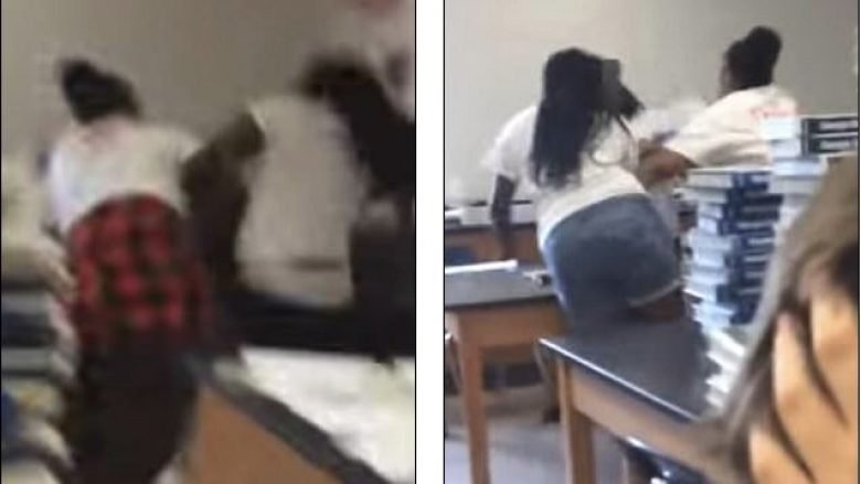 Grushta, shkelma e shkulje flokësh: Mësuesja dhe asistentja rrahen brutalisht në prezencë të nxënësve (Video, +18)