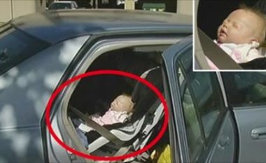 Polici theu xhamin dhe u mundua të shpëtojë “foshnjen” e mbyllur në veturë, por u përlot nga historia e nënës