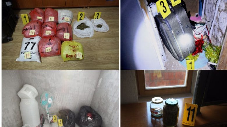Konfiskohen mbi 13 kg substancë narkotike dhe arrestohen tre persona (Foto)