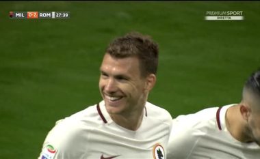 Nuk ndalet Roma, Dzeko i shënon edhe një herë Milanit (Video)