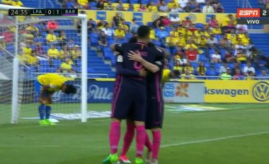 Dy gola për dy minuta nga Barça ndaj Las Palmas (Video)