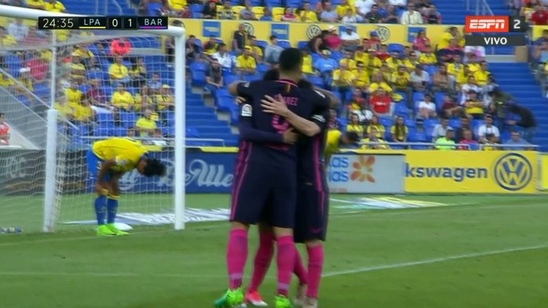 Dy gola për dy minuta nga Barça ndaj Las Palmas (Video)