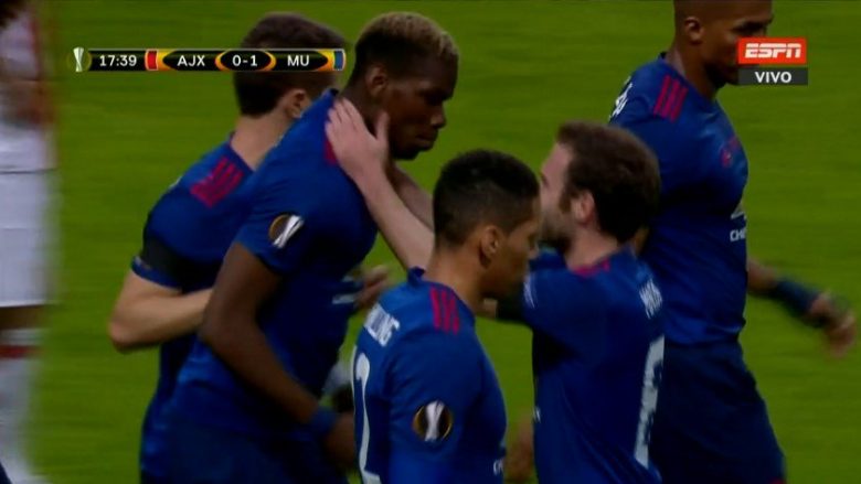 Pogba kalon Unitedin në epërsi ndaj Ajaxit (Video)