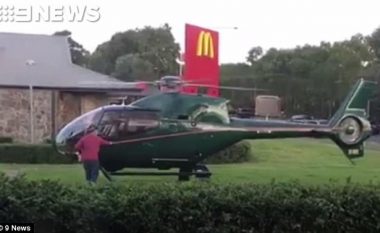Në kërkim të pilotit që aterroi me helikopter për të blerë ushqim të shpejtë (Video)