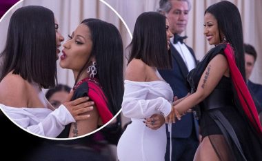“Është kaq bukur të të shoh”, Nicki Minaj nuk i reziston Kim Kardashianit gjatë takimit në Met Gala (Foto)
