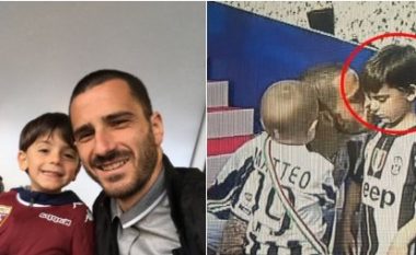 Bonucci ia plotëson ëndrrën djalit të tij, e takon me idhullin Belotti (Foto)