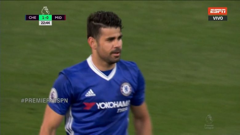 Chelsea në epërsi ndaj Middlesbrough me golin e Costas (Video)