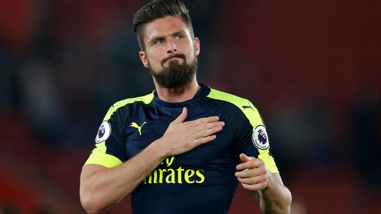 Giroud kalon Arsenalin në epërsi ndaj Stoke Cityt (Video)