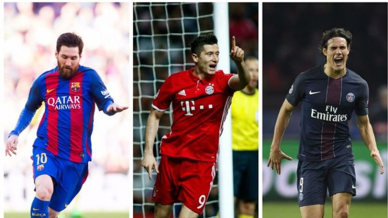 Lojtarët që kanë shënuar më shumë gola gjatë vitit 2017 në pesë ligat më të forta në Evropë (Foto)