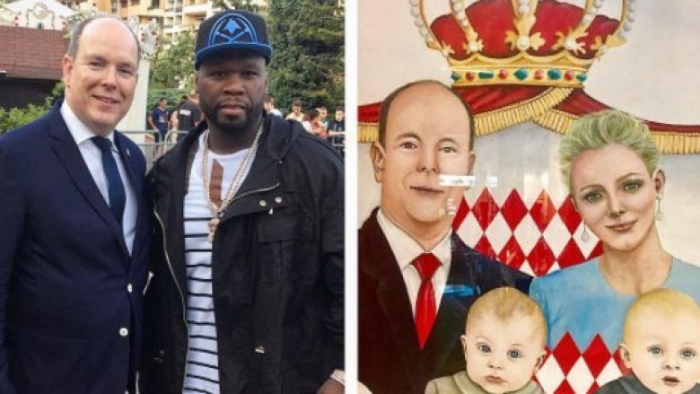 50 Cent pranon fanellë nga princi i Monakos (Foto)