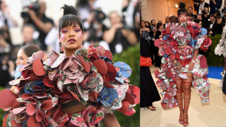 Rihanna, një fustan përplot me lula në ‘Met Gala’ (Foto)